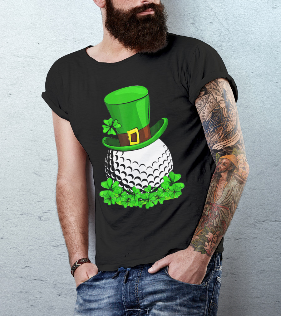 Leprechaun Hat Shamrock Golf St Patricks T-Shirt