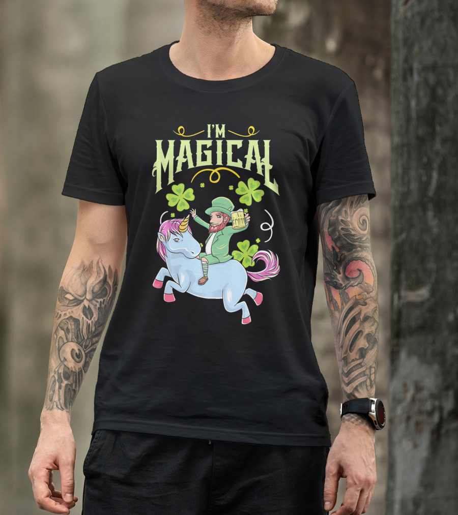 I'm Magical Leprechaun Riding Unicorn T-Shirt