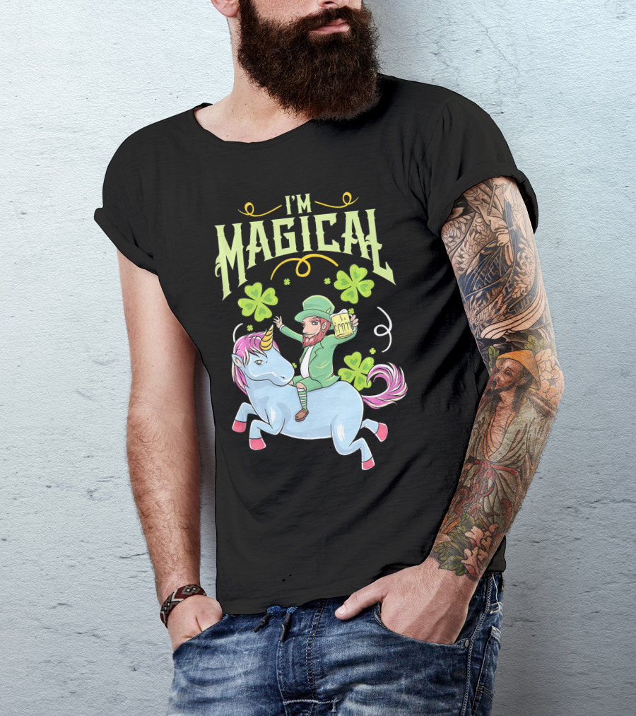I'm Magical Leprechaun Riding Unicorn T-Shirt