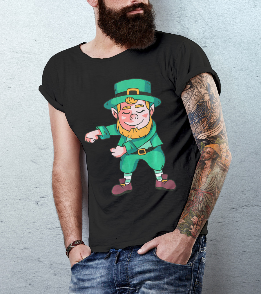 Flossing Leprechaun St. Patrick's Day Celebration Dance T-Shirt