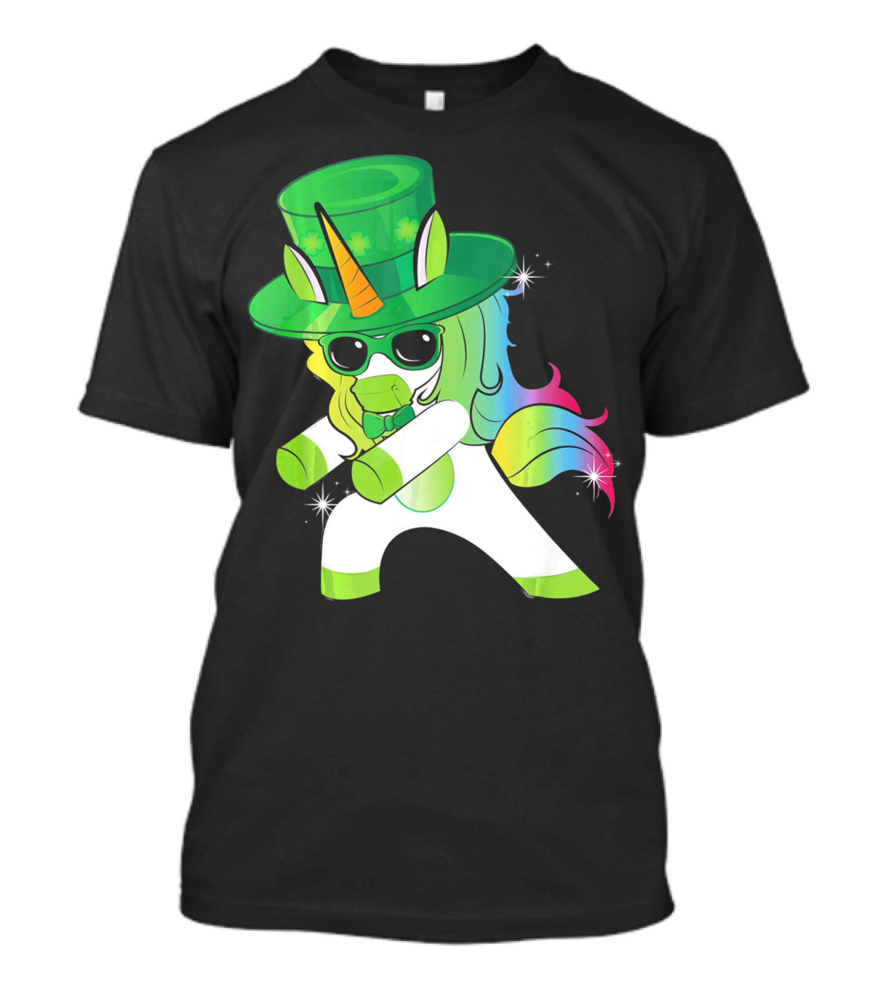 Flossing Unicorn St. Patrick's Day Rainbow Dance T-Shirt