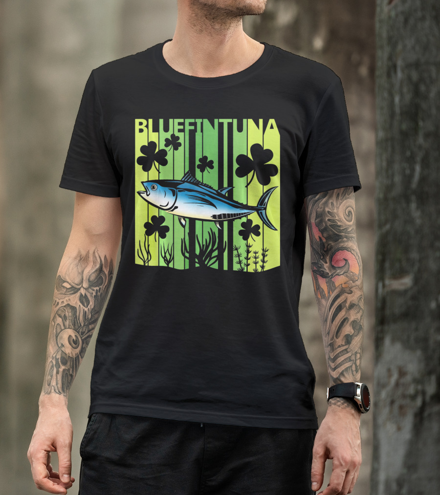 Bluefin Tuna Clover Luck T-Shirt