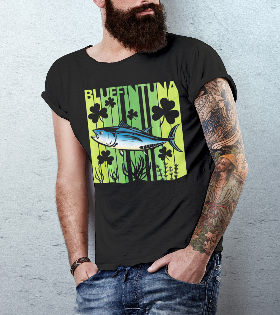 Bluefin Tuna Clover Luck T-Shirt