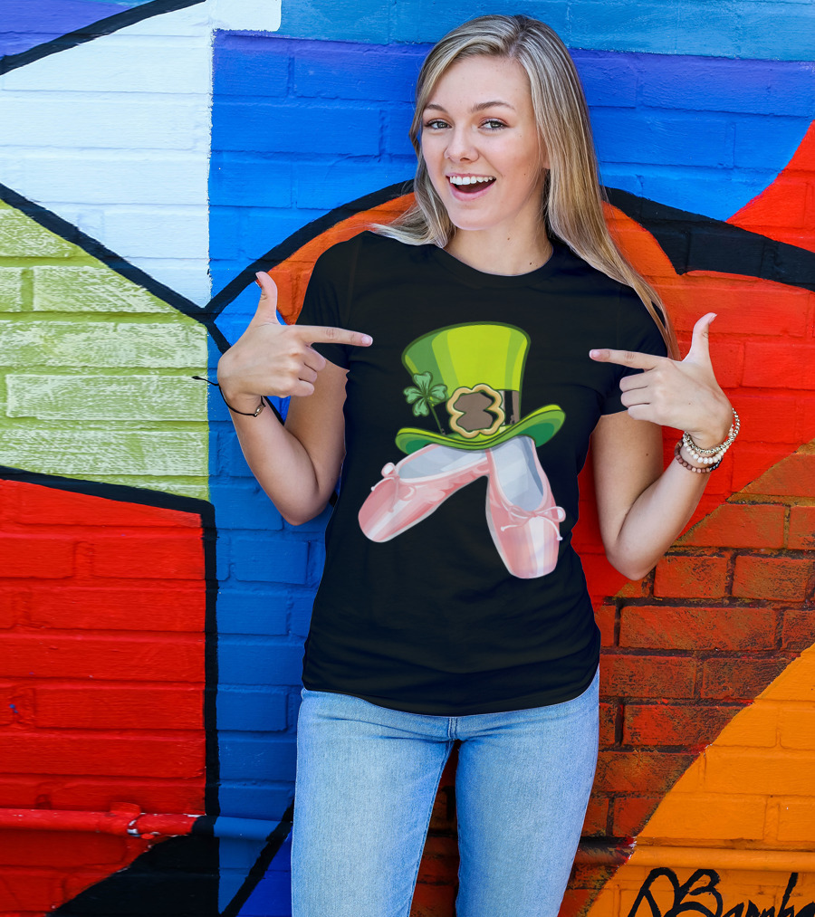 Leprechaun Ballet Shoes And Green Hat T-Shirt