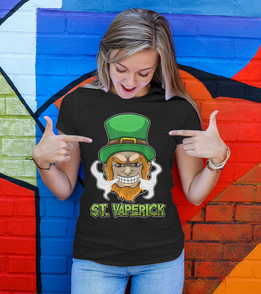 St. Vaperick Green Vaping Leprechaun T-Shirt