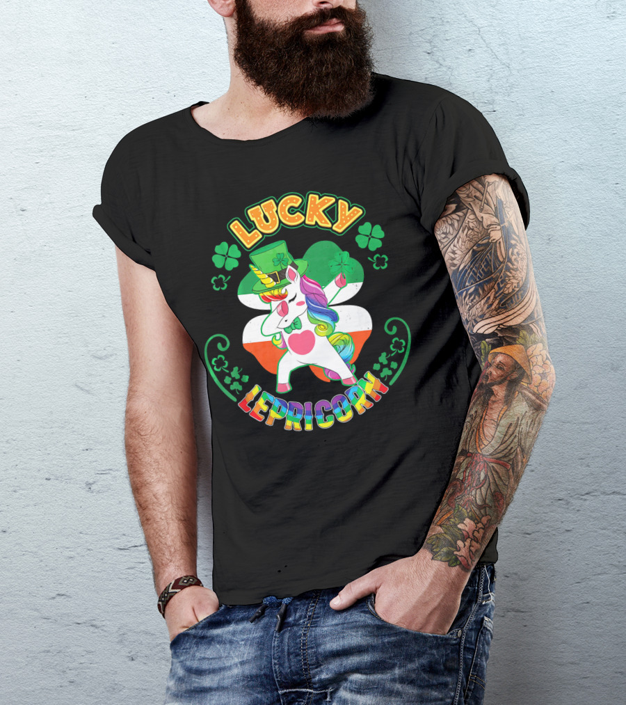 Lucky Lepricorn Unicorn Dab Leprechaun St. Patrick's Day T-Shirt