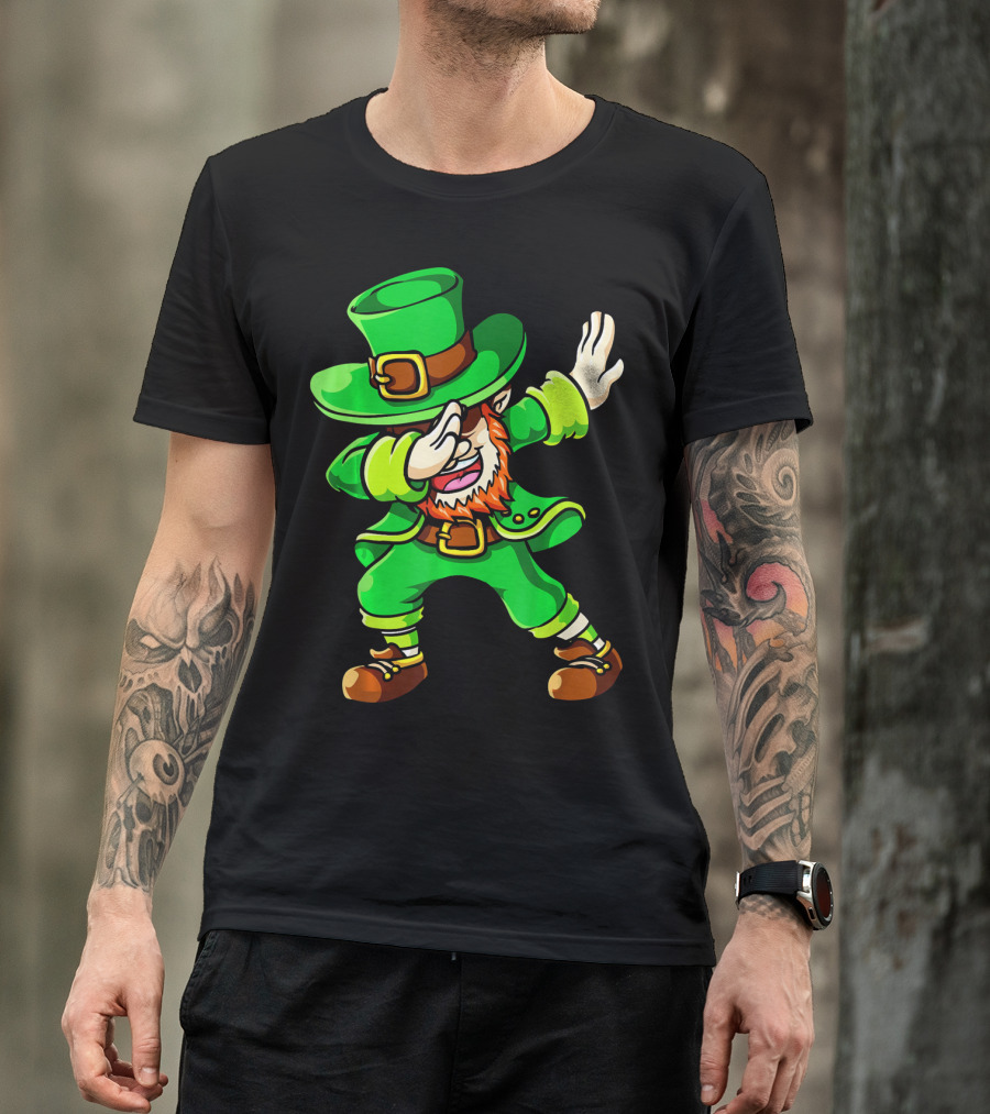 St Patricks Day Dabbing Leprechaun Irish Celebration T-Shirt