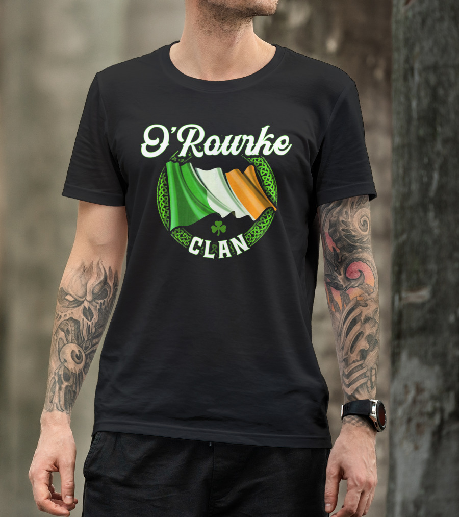 ORourke Clan Irish Flag Ireland Surname T-Shirt