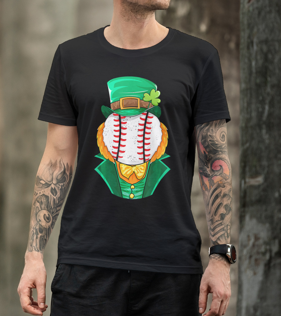 Irish Leprechaun Baseball St Patricks Day T-Shirt