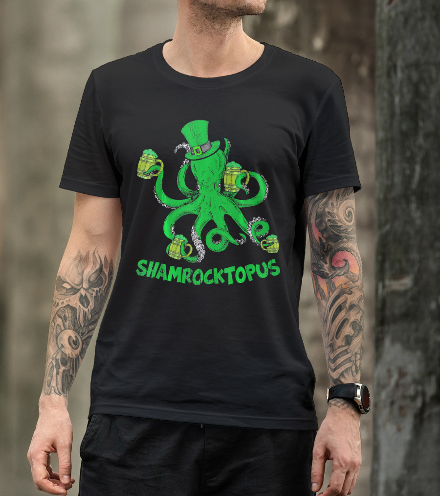 Shamrocktopus Leprechaun St. Patrick's Day T-Shirt