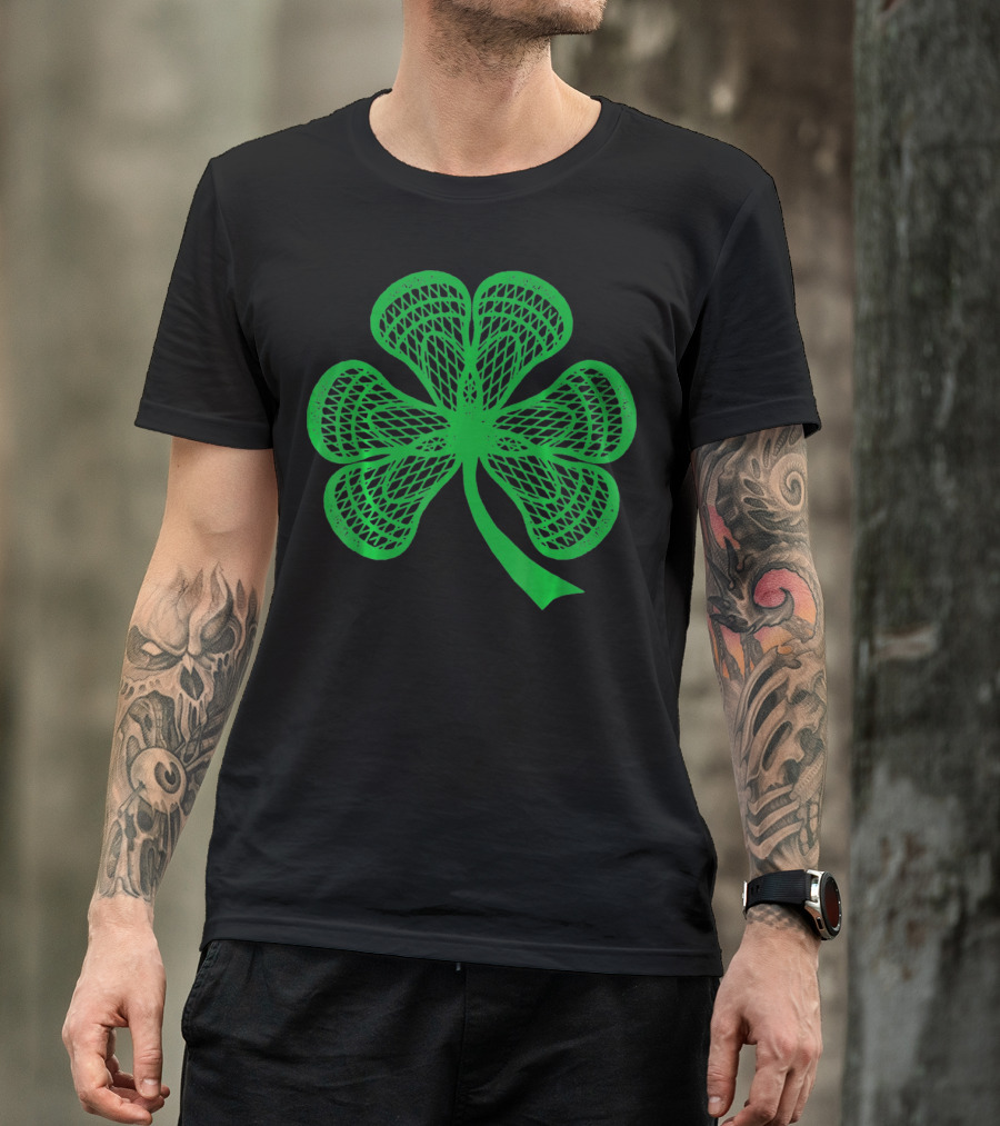 Shamrock Lacrosse Lucky Green Clover T-Shirt