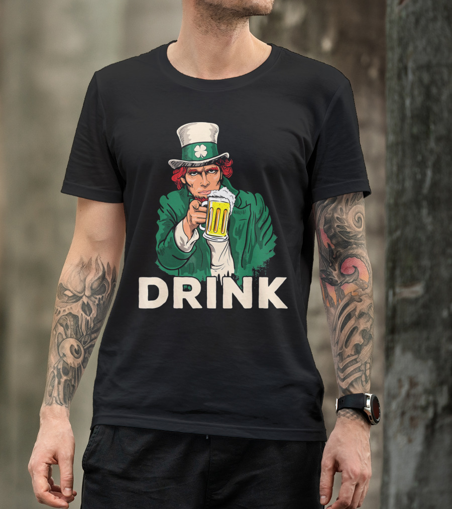 Drink Beer Funny Irish St. Patrick's Day T-Shirt