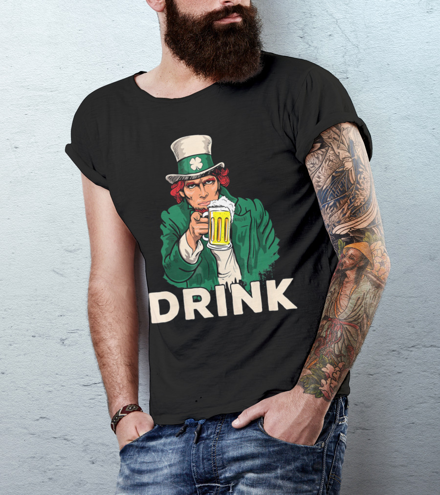 Drink Beer Funny Irish St. Patrick's Day T-Shirt