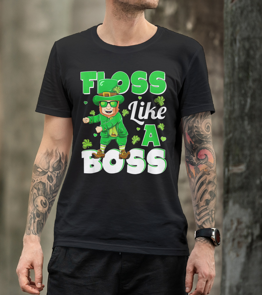 Floss Like A Boss St Patricks Day Leprechaun Dance T-Shirt