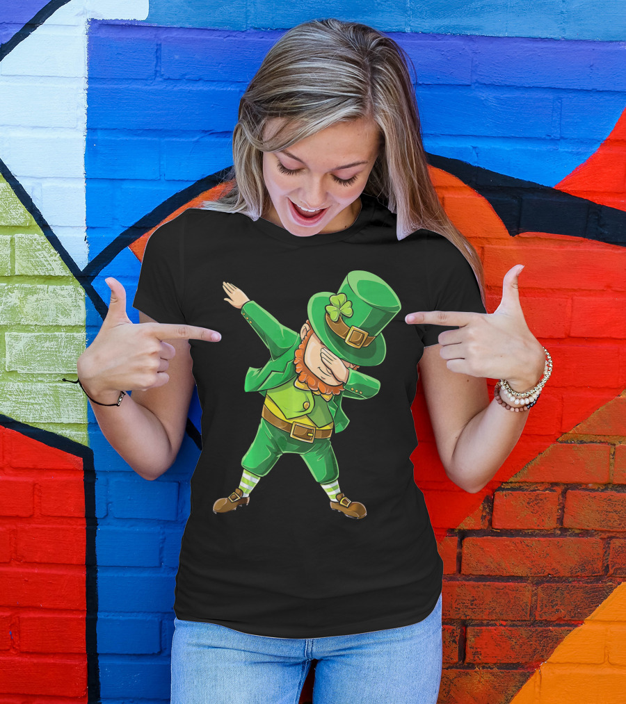 Dabbing Leprechaun St. Patrick's Day Celebration T-Shirt