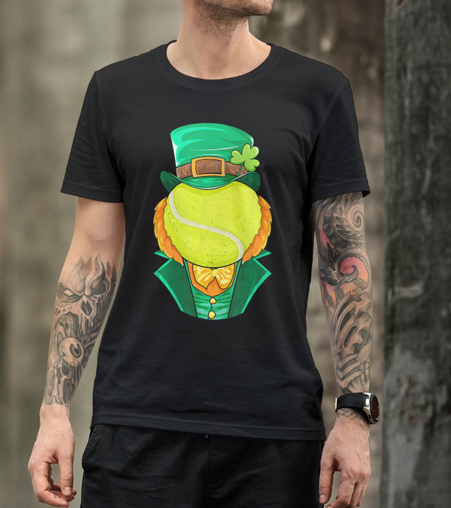 Leprechaun Tennis Ball Head St Patrick's Day Fun T-Shirt