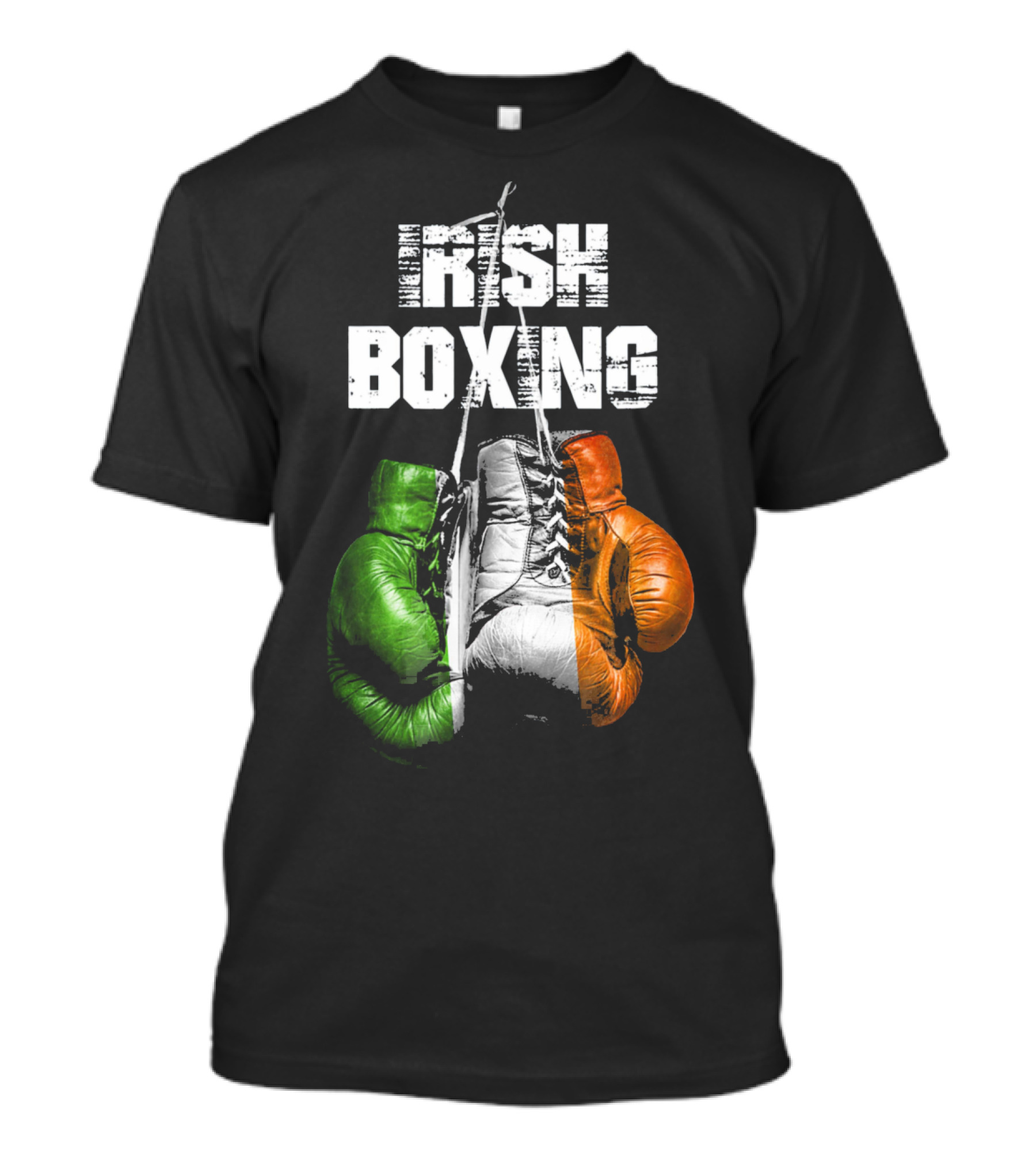 Irish Boxing Flag Funny Boxing Gloves T-Shirt