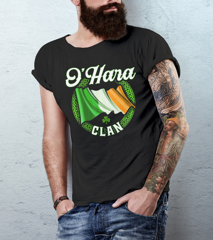 O'Hara Clan Irish Flag Surname Ireland T-Shirt