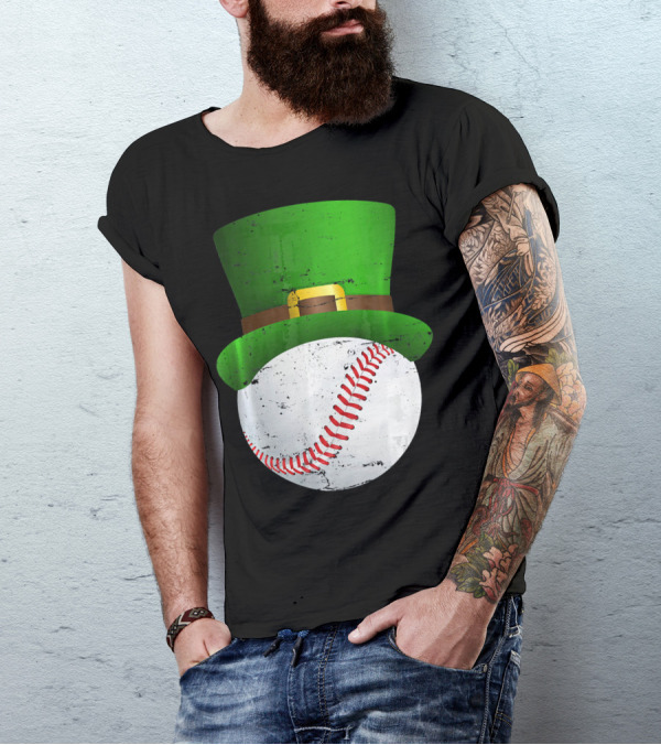 St Patricks Day Leprechaun Hat Baseball Fun T-Shirt