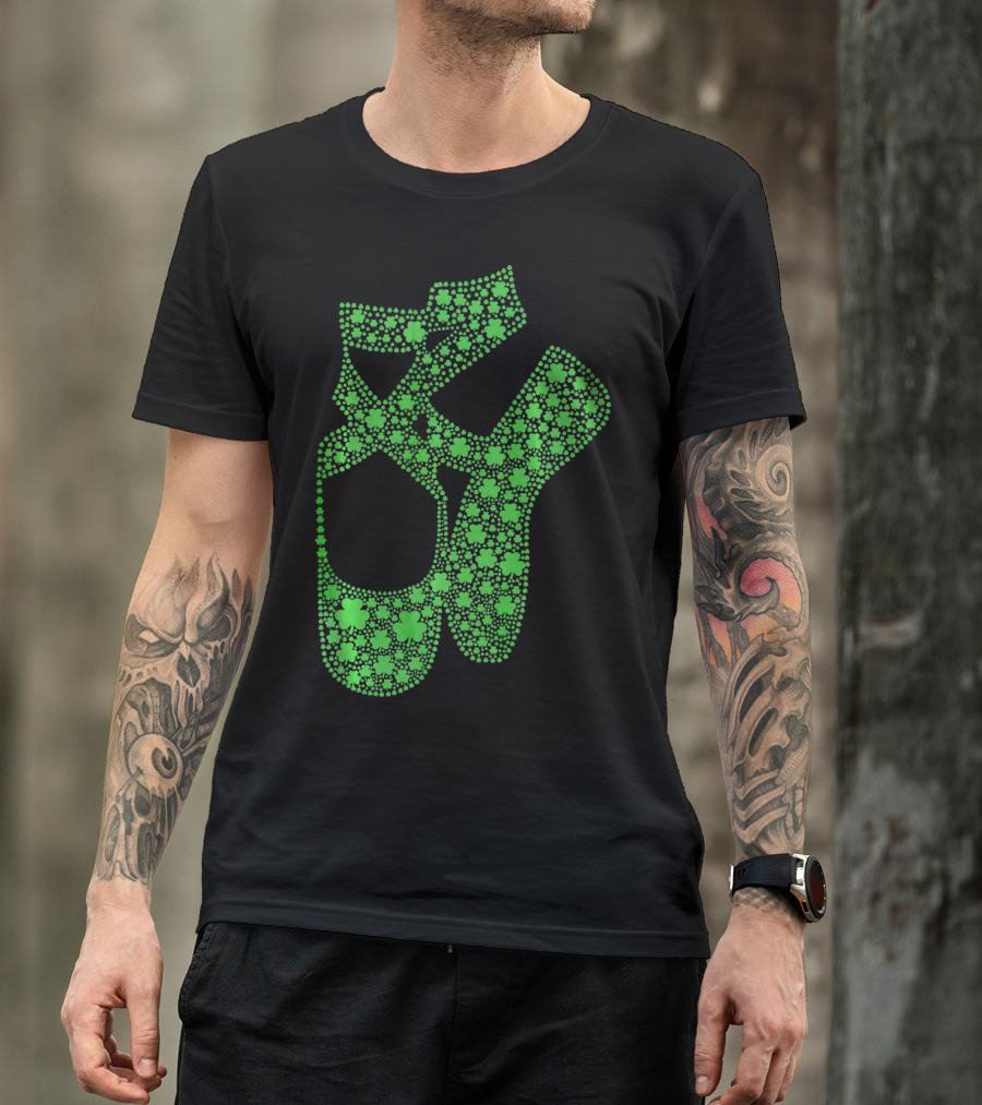 Shamrock Ballet Shoes St. Patricks Day Celebration T-Shirt