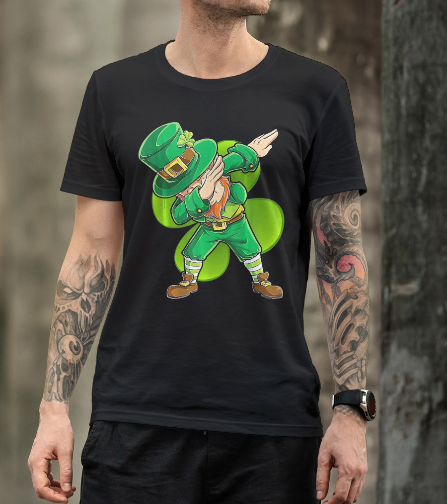 Dabbing Leprechaun Shamrock Dance St. Patrick's Day T-Shirt