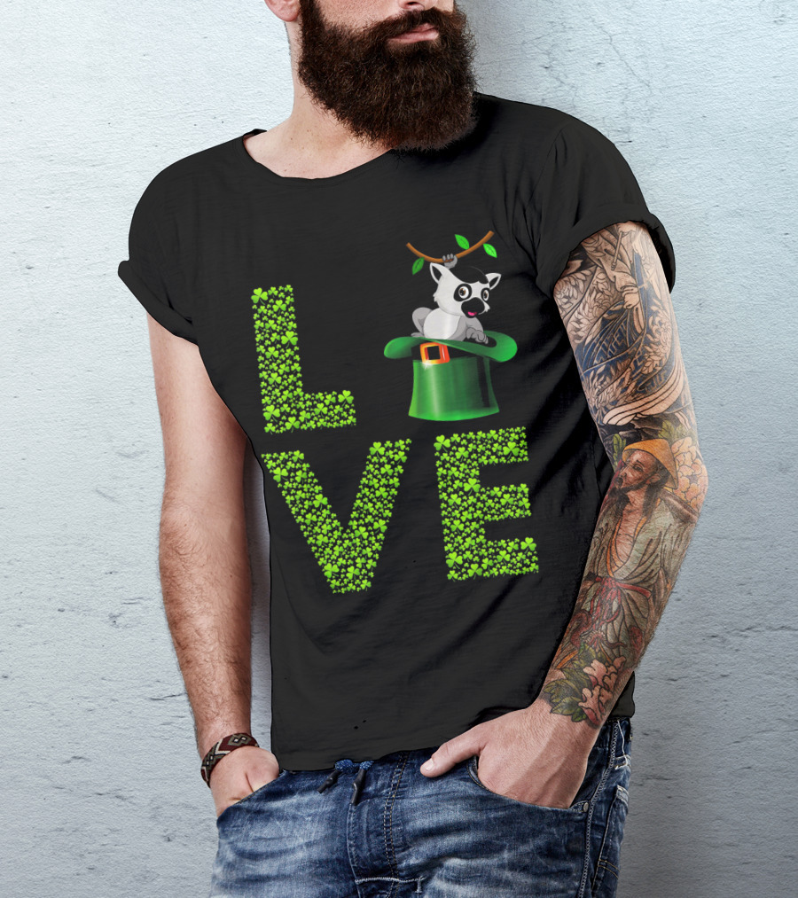 Love Lemur St Patricks Day Shamrock Hat T-Shirt