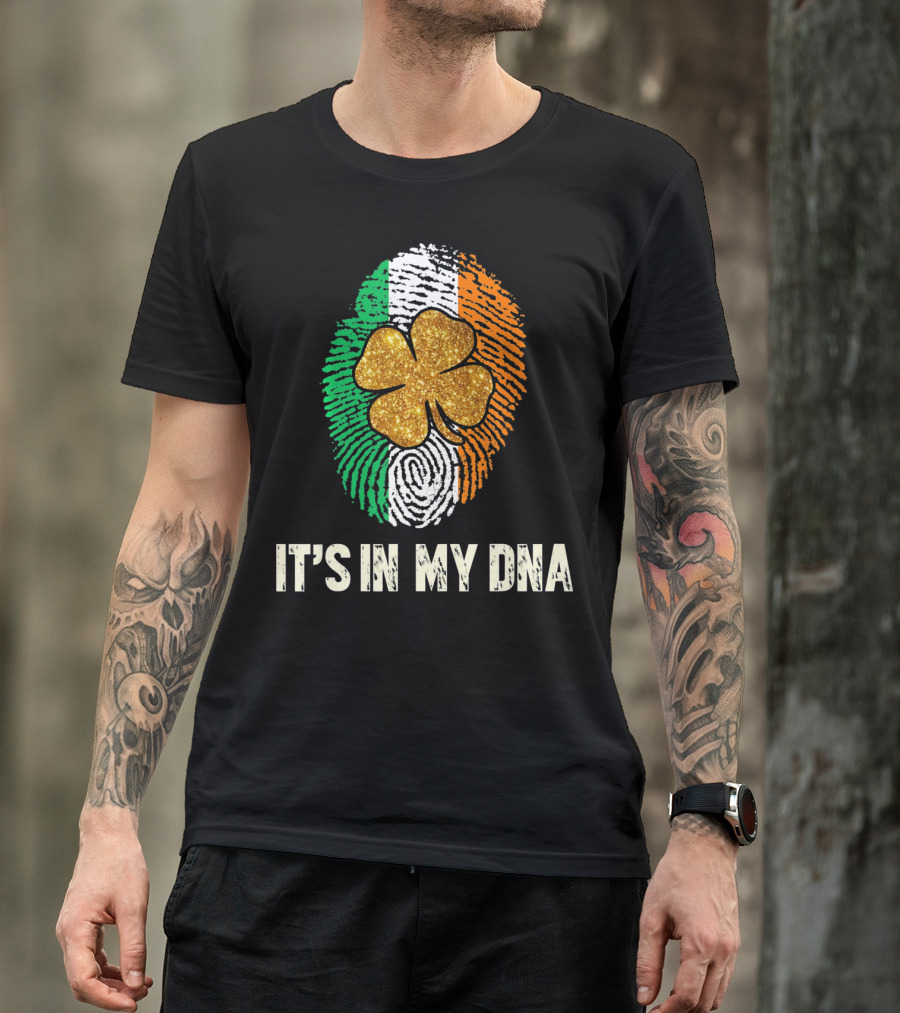 It's In My Irish DNA Fingerprint Shamrock St Patrick's Day T-Shirt