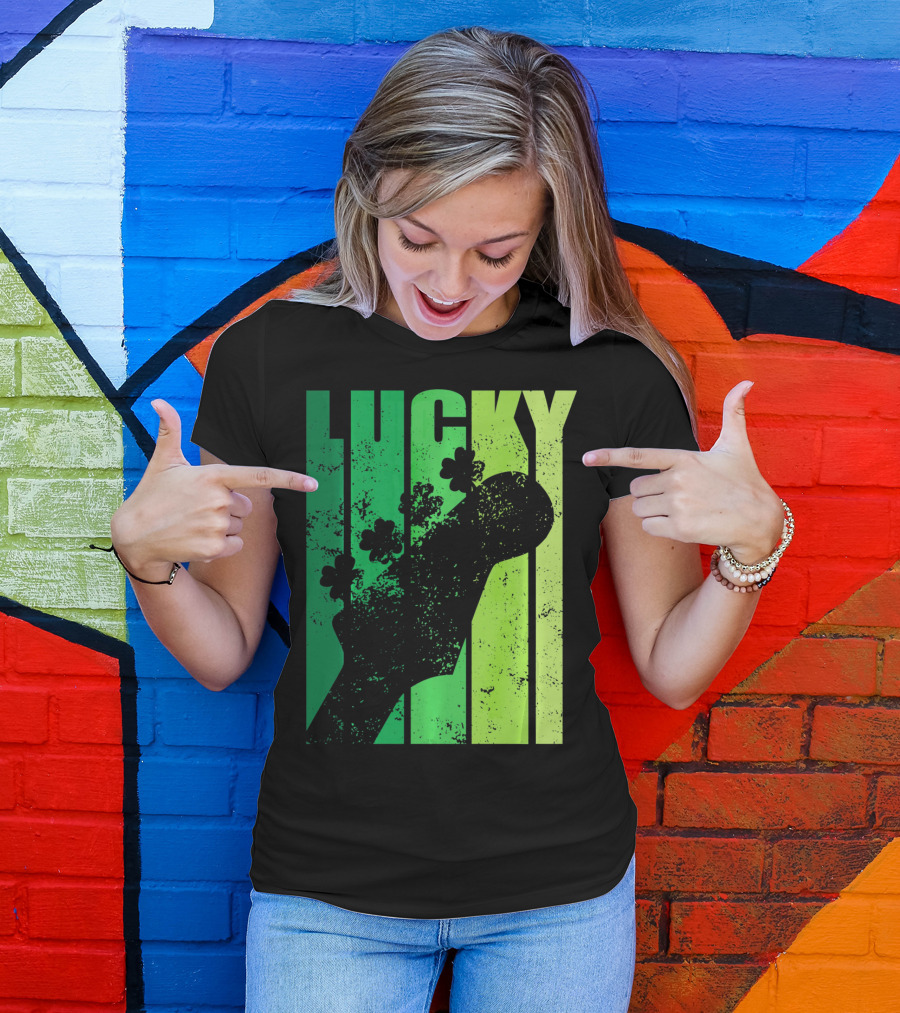 Lucky Irish Shamrock Guitar T-Shirt