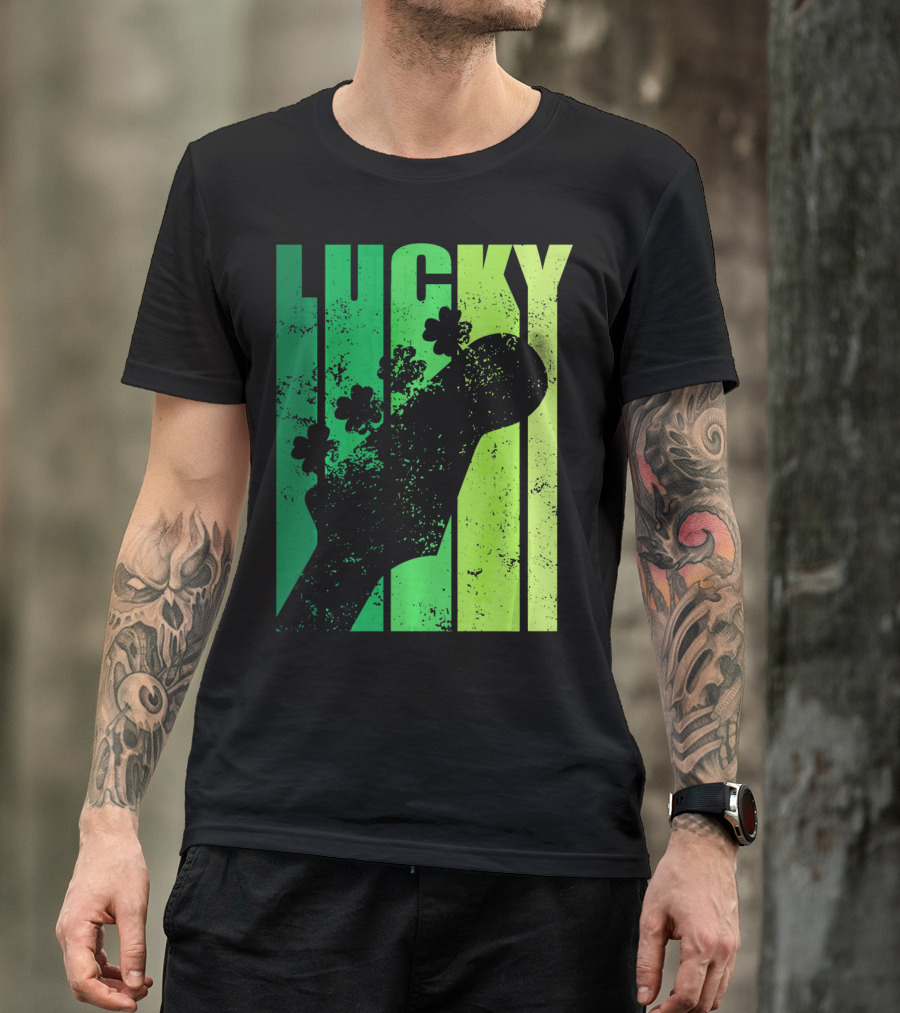 Lucky Irish Shamrock Guitar T-Shirt