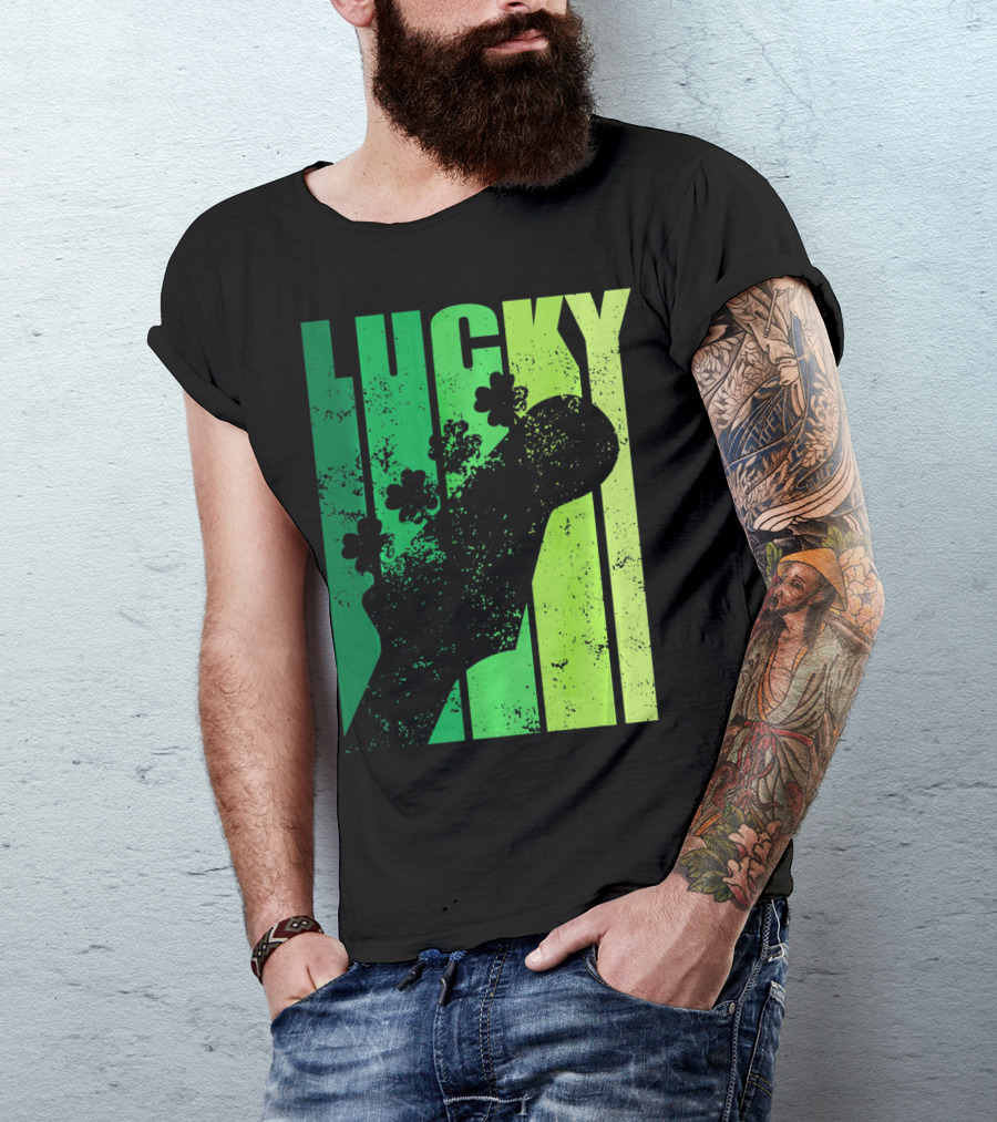 Lucky Irish Shamrock Guitar T-Shirt