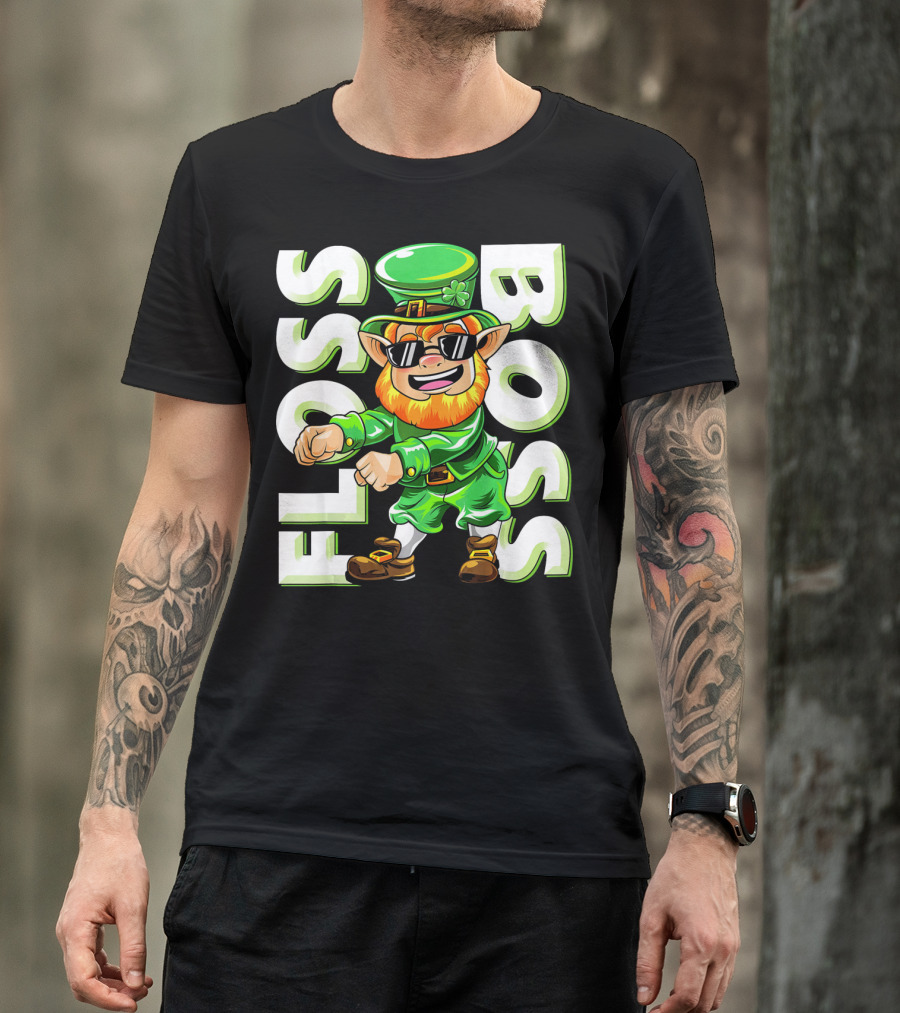 Floss Boss Leprechaun Dance St. Patrick's Day T-Shirt