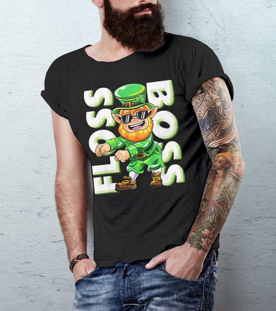 Floss Boss Leprechaun Dance St. Patrick's Day T-Shirt