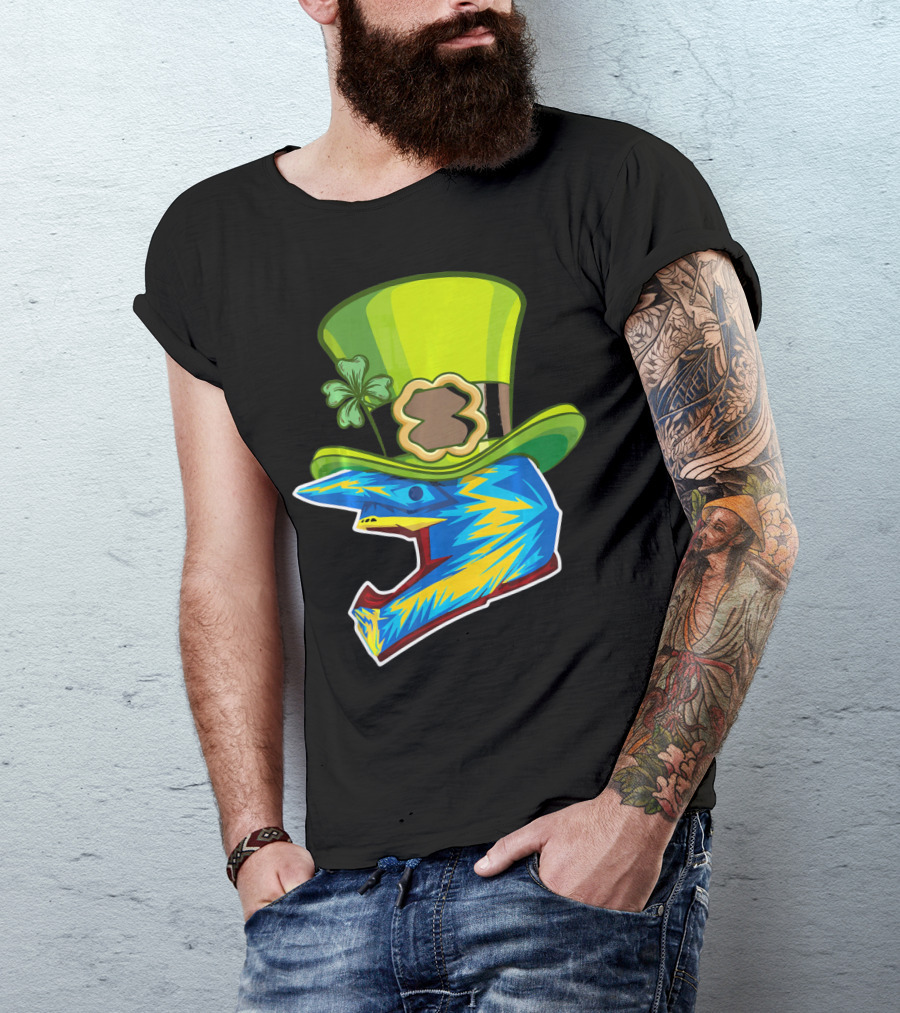 Motocross Leprechaun Shamrock Helmet T-Shirt
