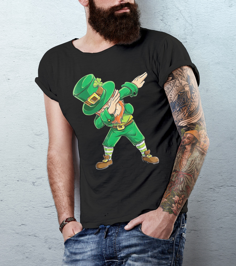 Dabbing Leprechaun Dab Dance St Patricks Day Irish Green Hat T-Shirt