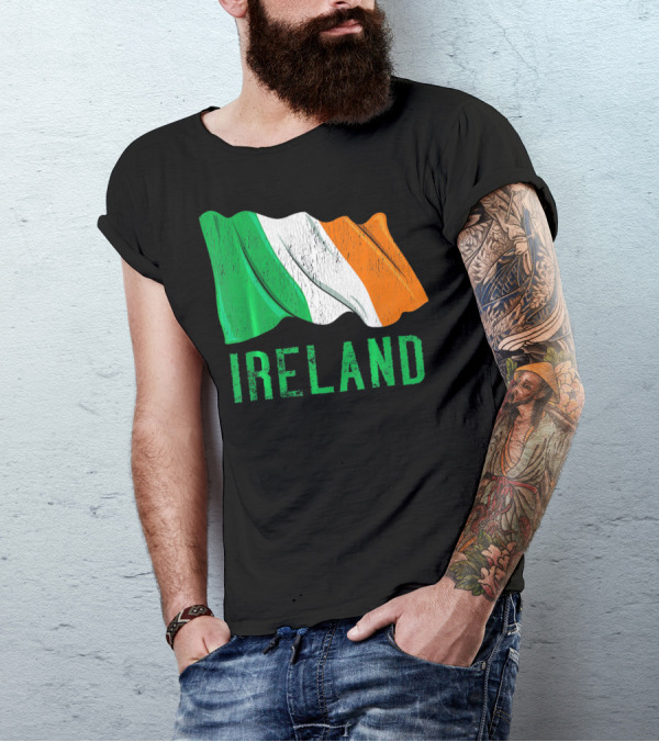 Vintage Ireland Flag Irish Retro St. Pat Ireland T-Shirt
