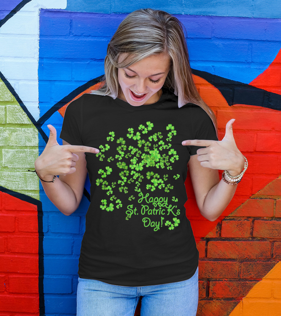 Happy St. Patrick's Day Lucky Shamrocks T-Shirt