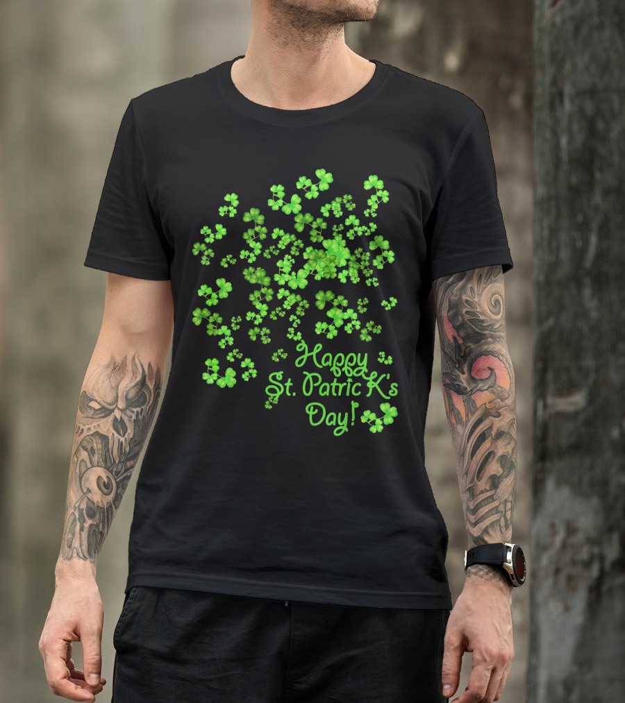 Happy St. Patrick's Day Lucky Shamrocks T-Shirt