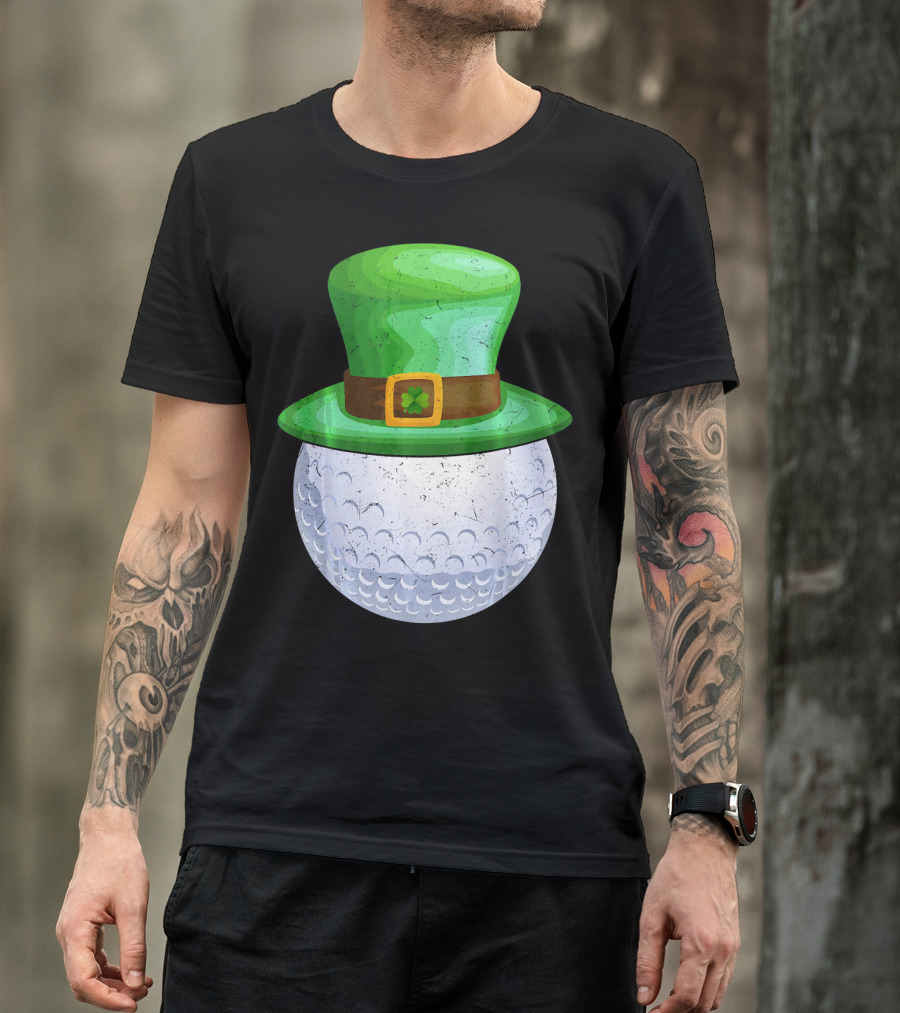 Leprechaun Hat On Golf Ball T-Shirt