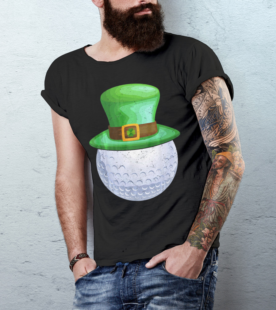 Leprechaun Hat On Golf Ball T-Shirt