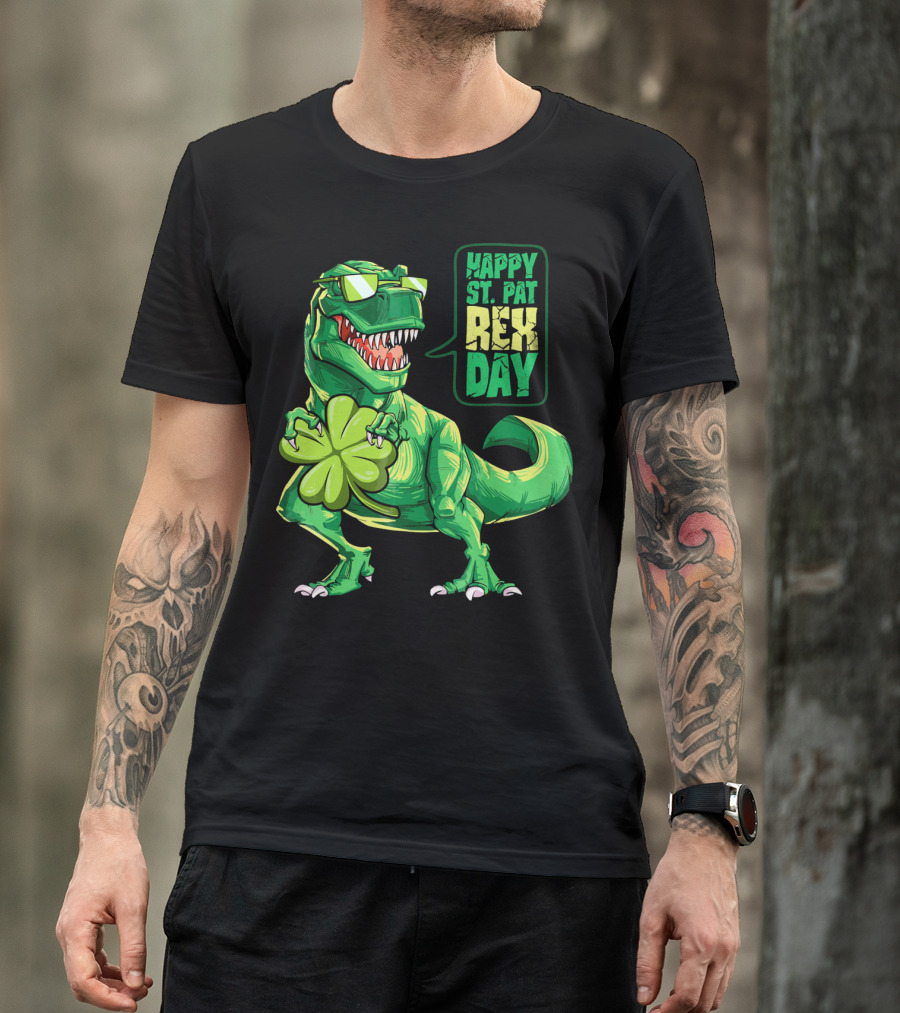 Happy St. Pat Rex Day Irish Dinosaur St Patricks T-Shirt