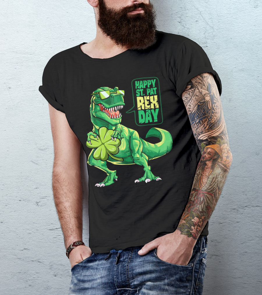 Happy St. Pat Rex Day Irish Dinosaur St Patricks T-Shirt