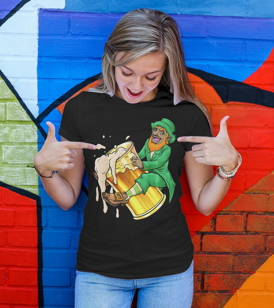 Black Leprechaun Beer African Amer T-Shirt