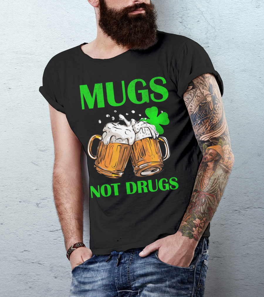 Mugs Not Drugs Saint Pat Vintage T-Shirt