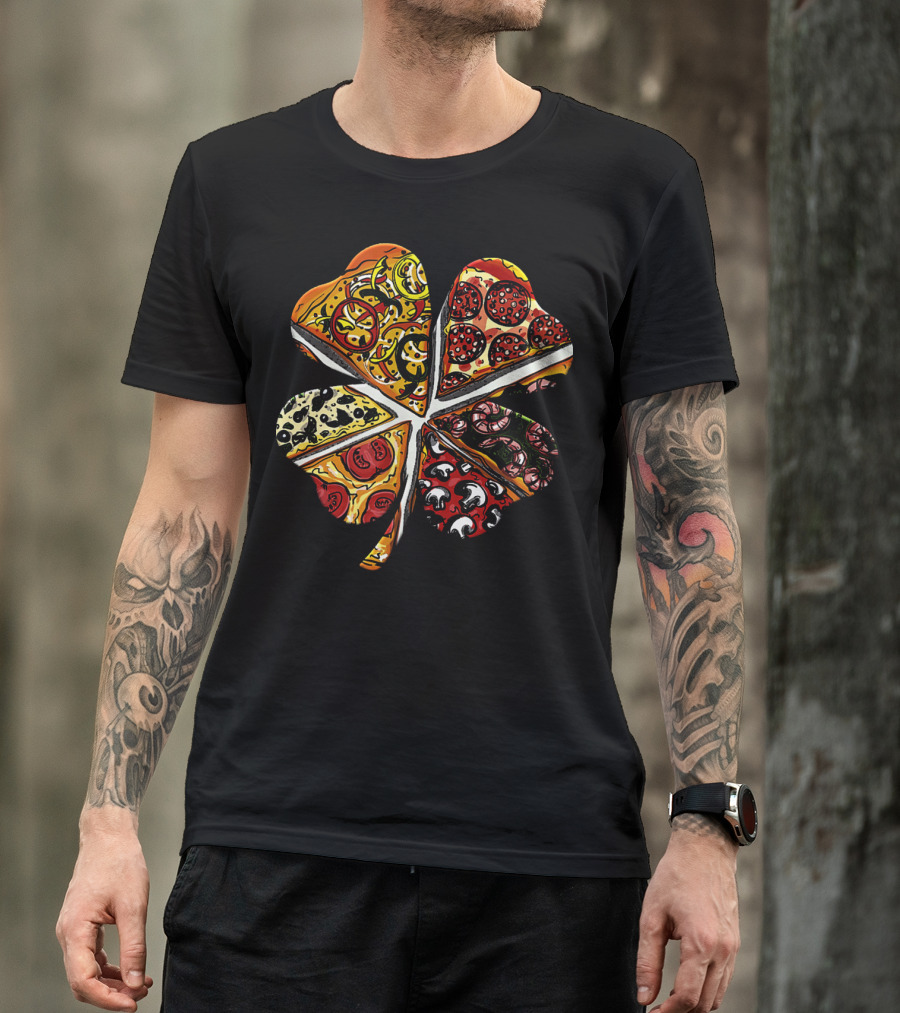 Irish I Had Pizza St. Patricks Shamrock Slice Combination T-Shirt