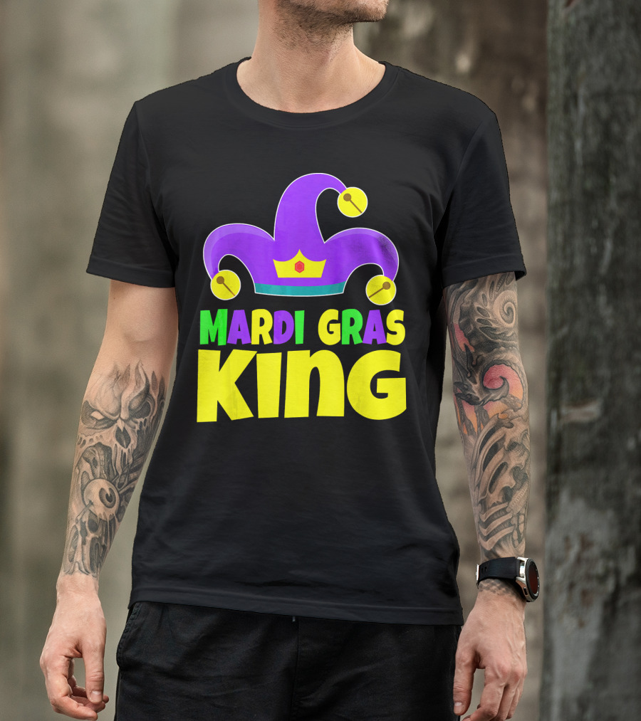 Mardi Gras King Crown Jester Hat T-Shirt