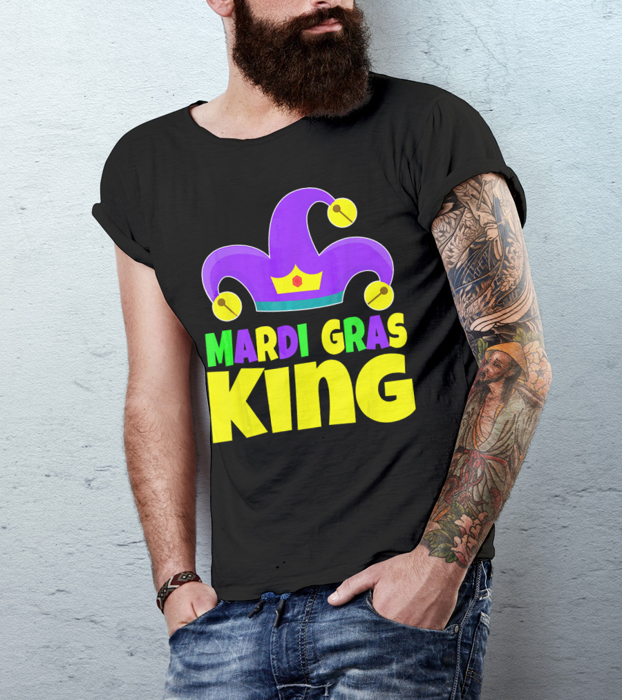Mardi Gras King Crown Jester Hat T-Shirt