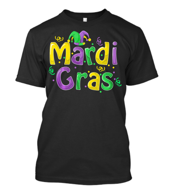 Mardi Gras Cute Carnival Fat Tuesday Festive Jester Hat T-Shirt