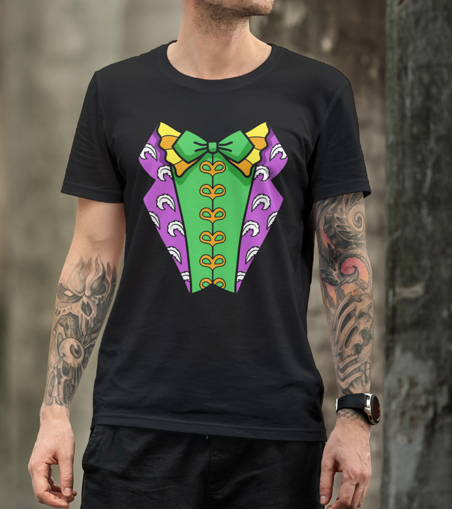 Mardi Gras Tuxedo Funny Party Celebration Costume T-Shirt
