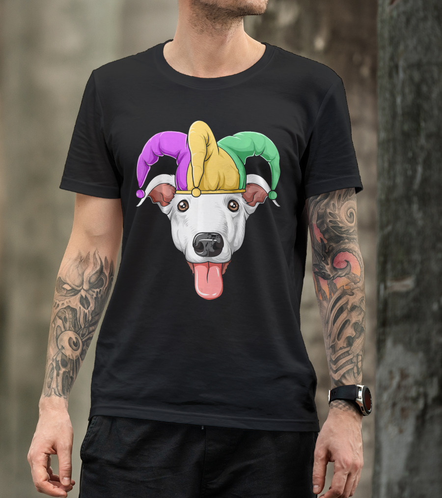 Mardi Gras Greyhound Carnival Jester Hat T-Shirt