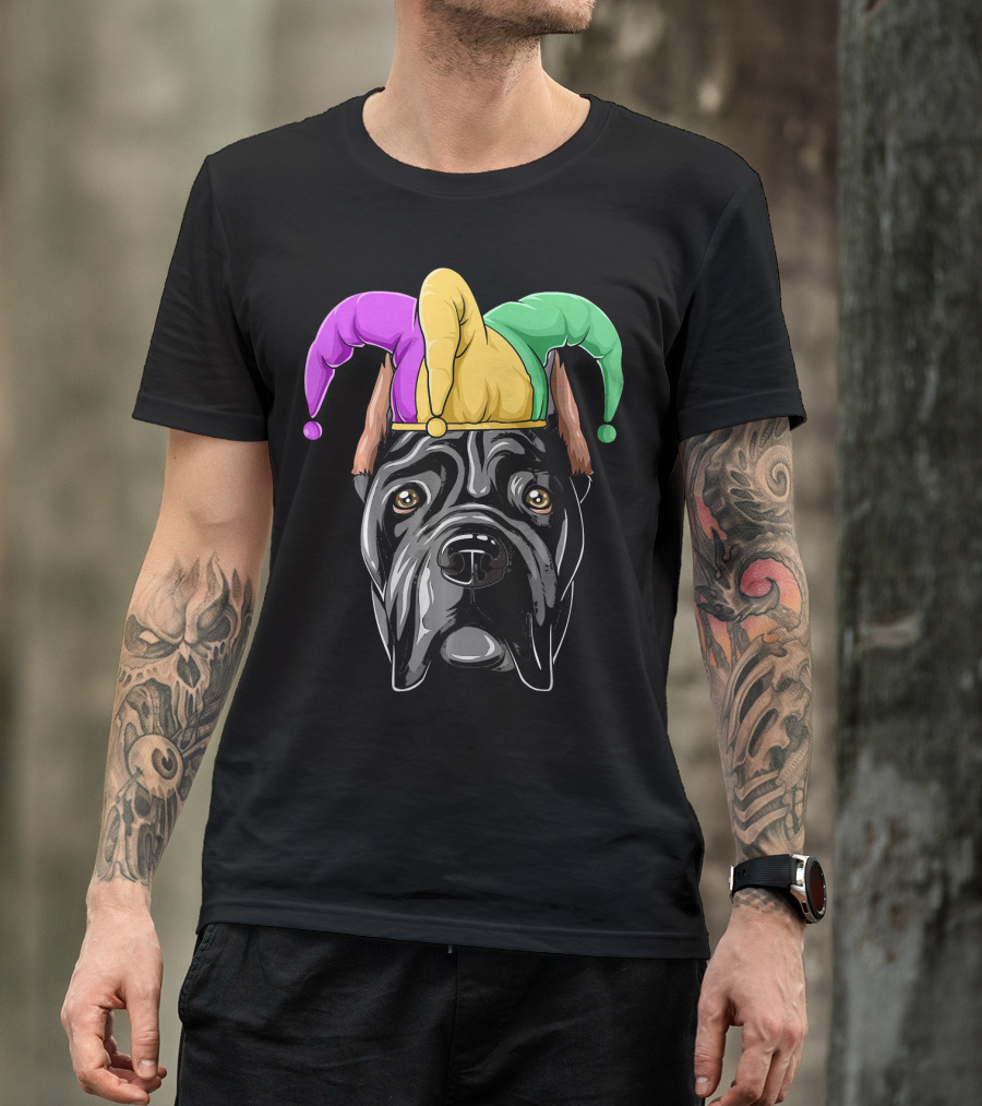 Cane Corso Mardi Gras Jester Carnival Hat T-Shirt